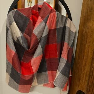 Talbots Luxury Wool & Metallic Shimmer Oversized Scarf / Wrap